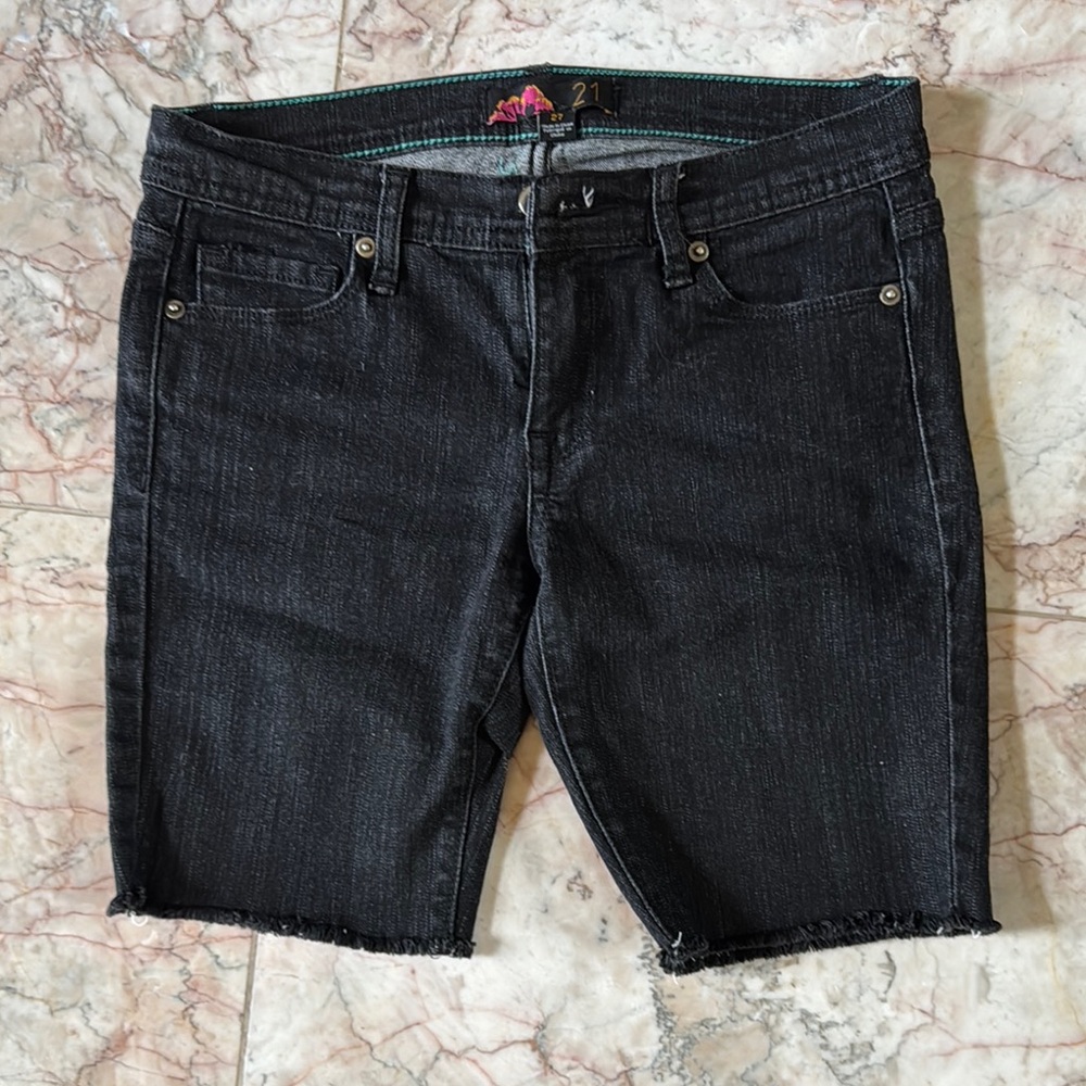 Men's Black Denim Shorts